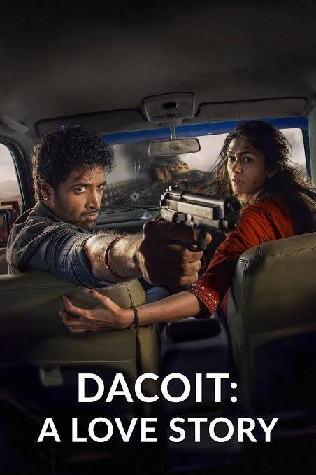 Dacoit: A Love Story official poster featuring Mrunal Thakur