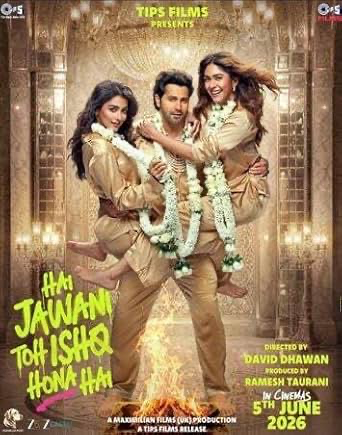 Hai Jawani Toh Ishq Hona Hai official poster featuring Mrunal Thakur