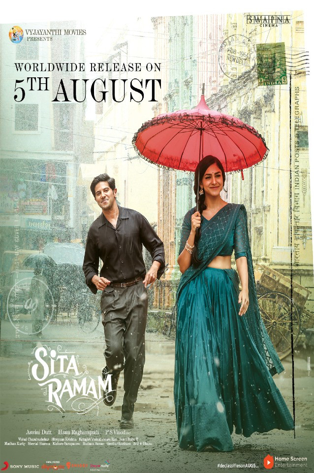 Sita Ramam official poster featuring Mrunal Thakur